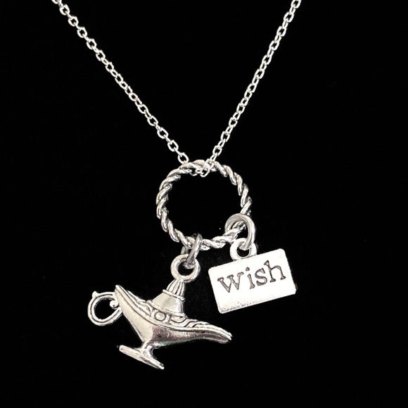 Wish Charm Necklace Genie Lamp - Picture 3 of 5